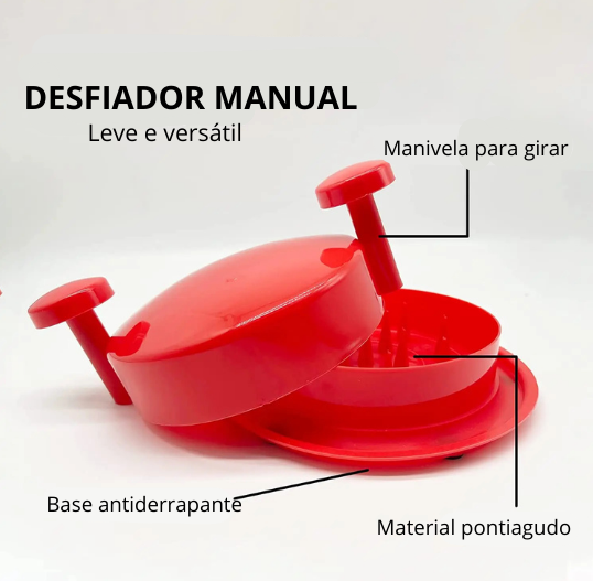 Desfiador de Alimentos Manual Frango Carnes Legumes