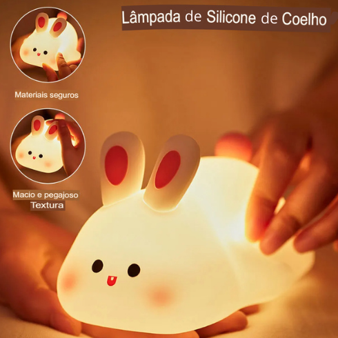 Luminária LED de Coelho de Silicone